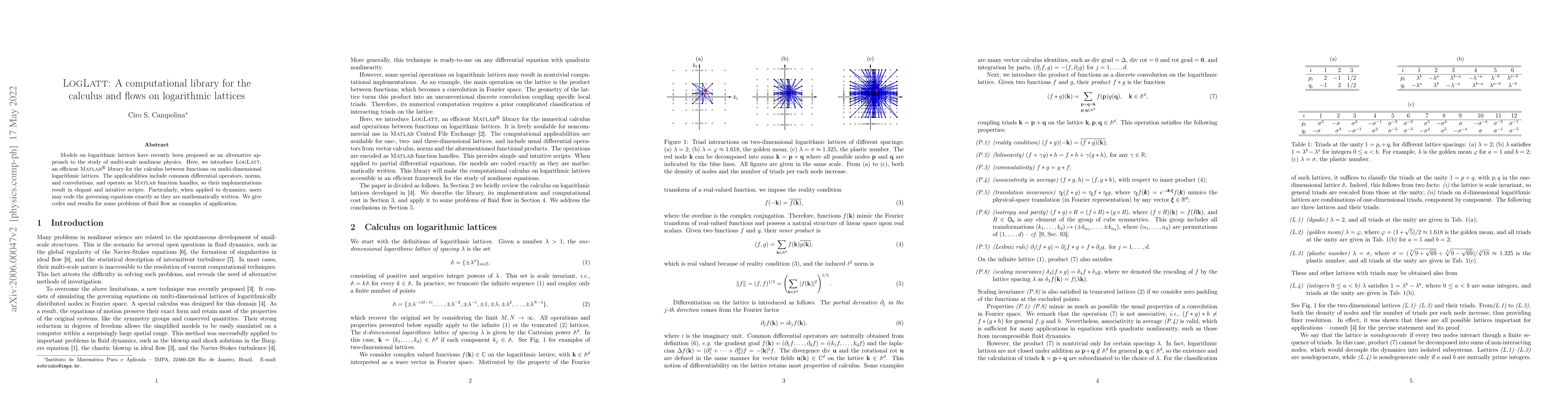 Thumbnail for LogLatt: A computational library for the calculus and flows on
  logarithmic lattices