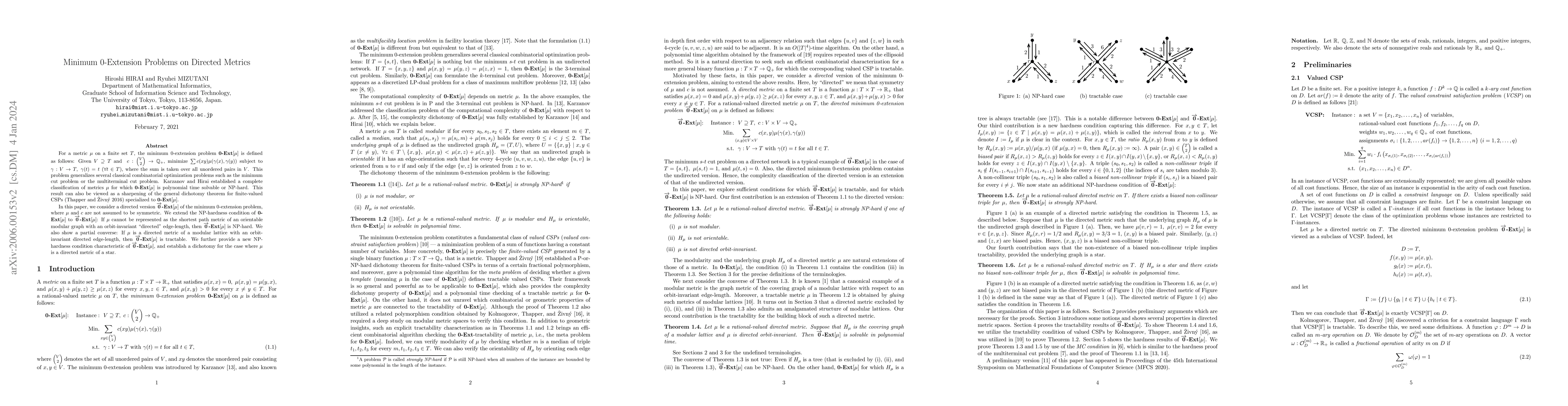 Thumbnail for Minimum 0-Extension Problems on Directed Metrics