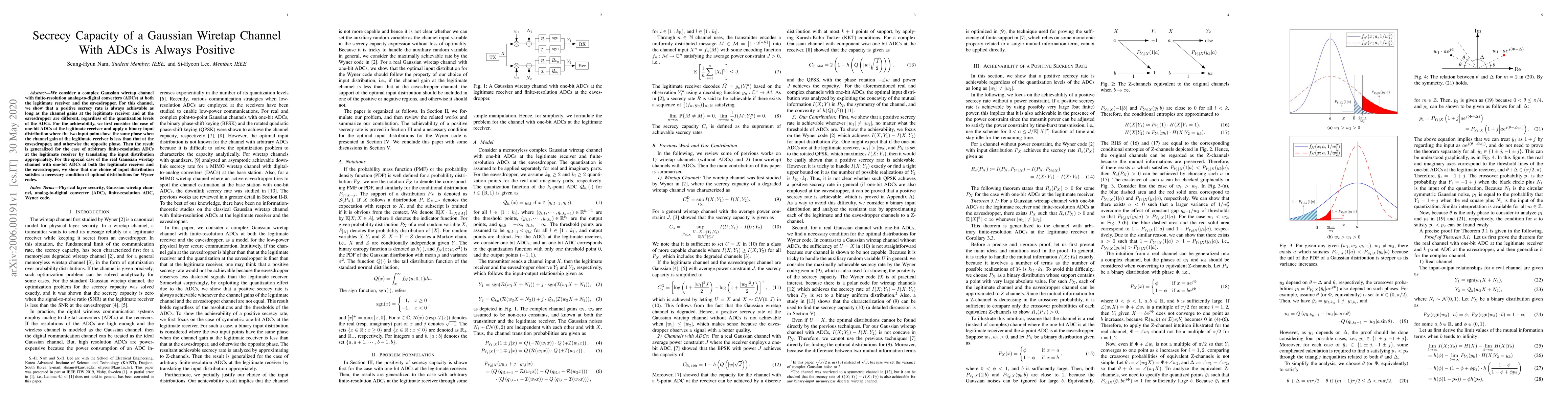 Thumbnail for Secrecy Capacity of a Gaussian Wiretap Channel With ADCs is Always
  Positive
