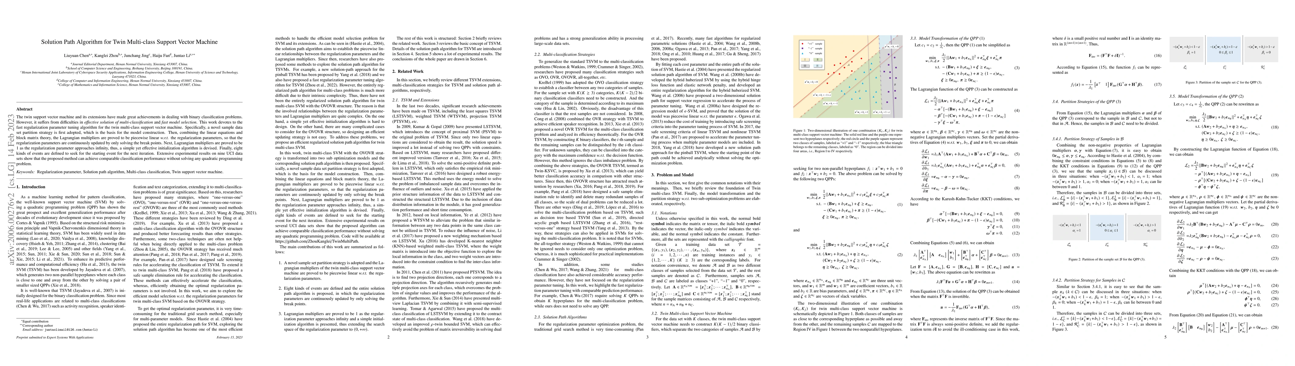 Thumbnail for Solution Path Algorithm for Twin Multi-class Support Vector Machine