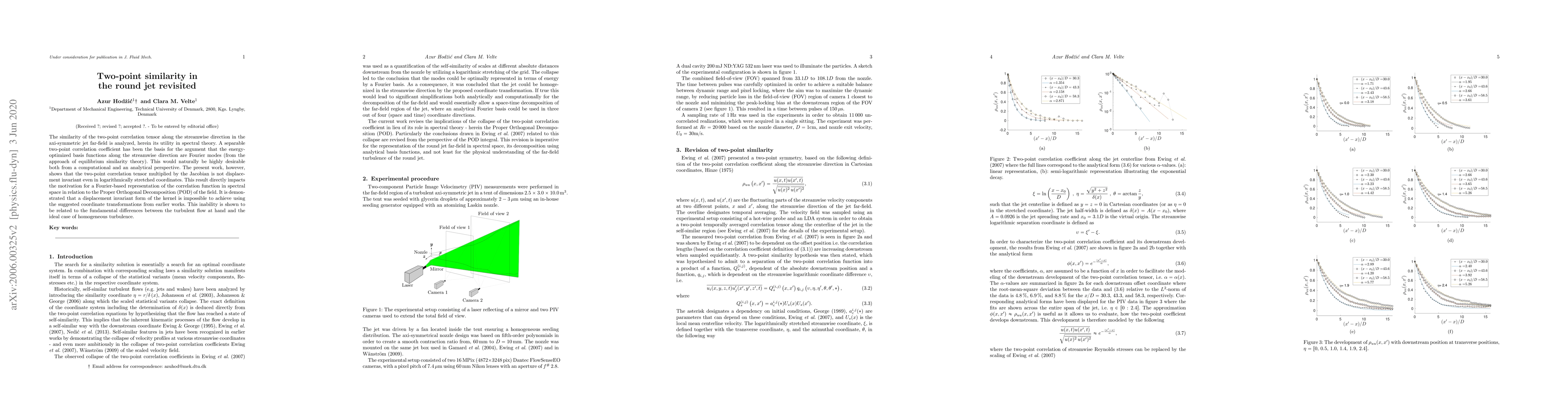 Thumbnail for Two-point similarity in the round jet revisited