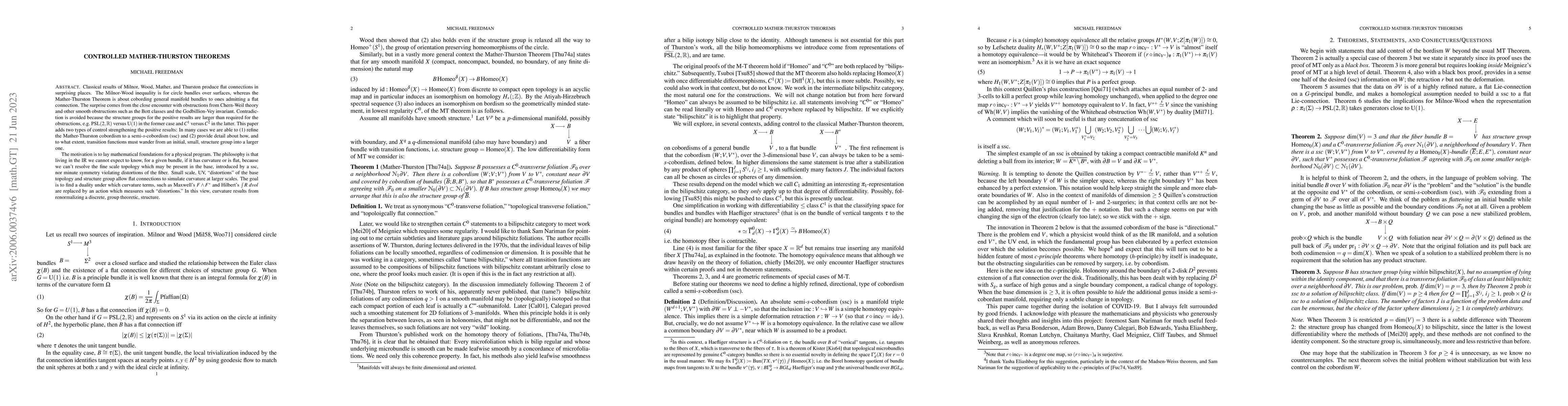 Thumbnail for Controlled Mather-Thurston theorems