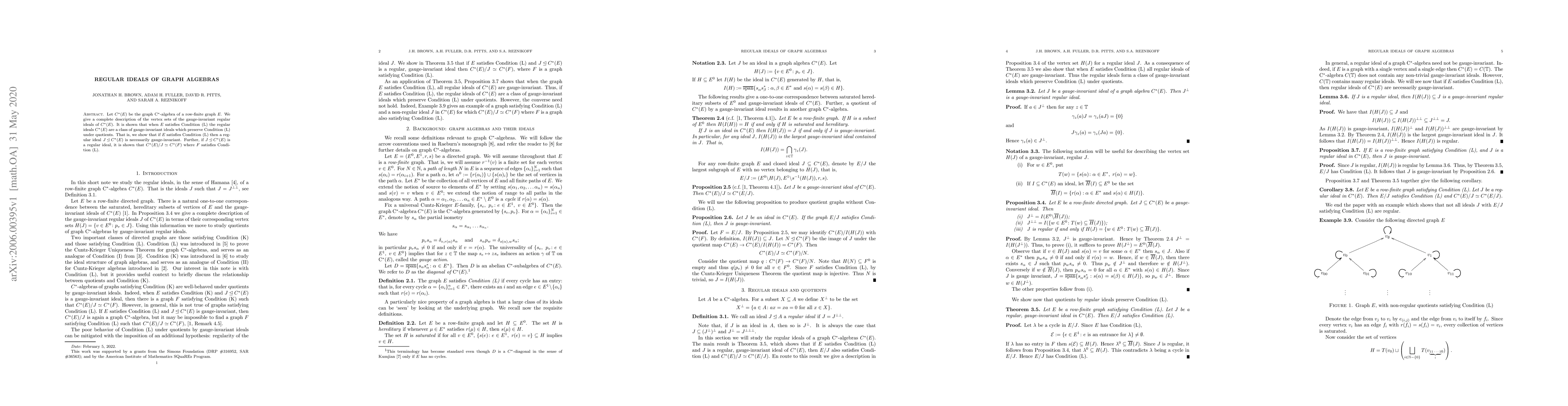 Thumbnail for Regular ideals of graph algebras