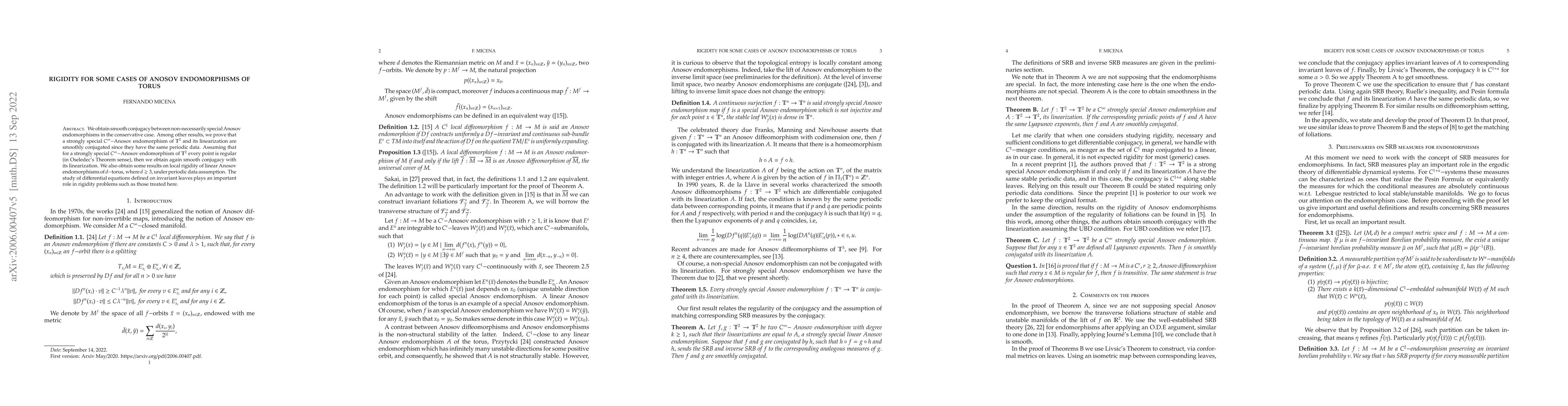 Thumbnail for Rigidity for Some Cases of Anosov Endomorphisms of Torus