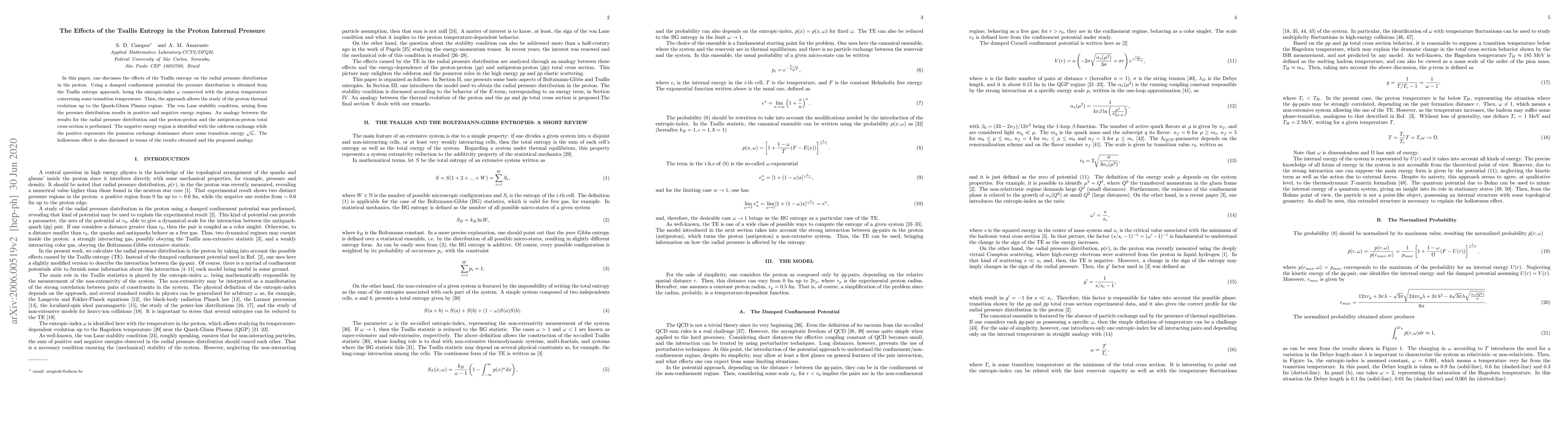 Thumbnail for The Effects of the Tsallis Entropy in the Proton Internal Pressure