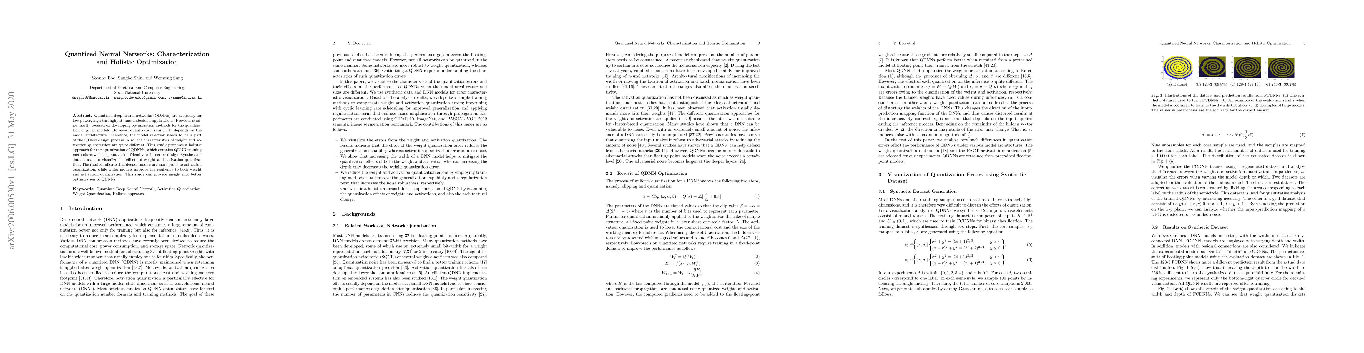 Thumbnail for Quantized Neural Networks: Characterization and Holistic Optimization
