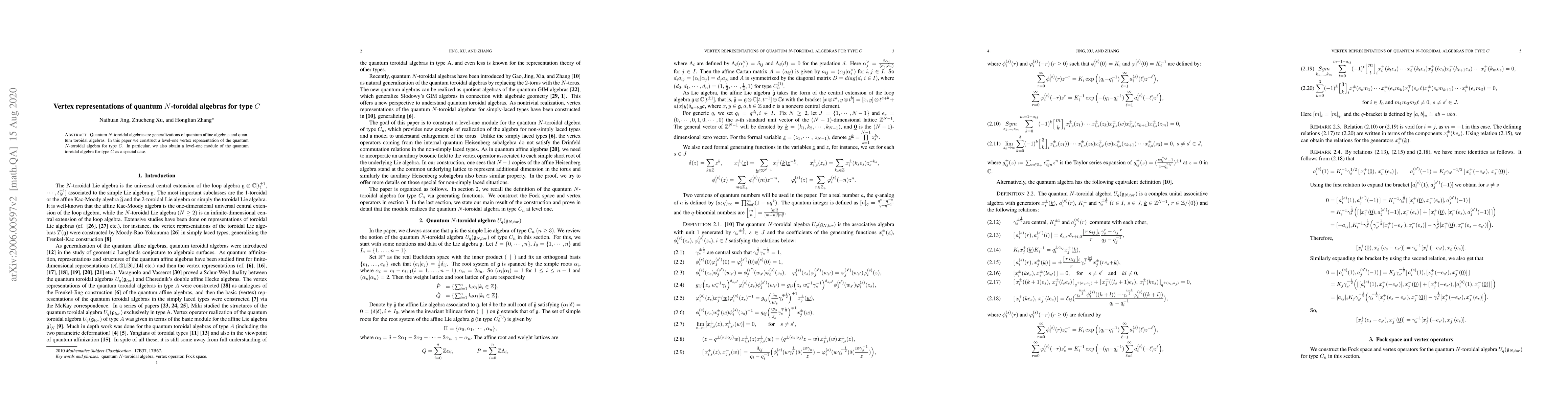 Thumbnail for Vertex representations of quantum N-toroidal algebras for type C