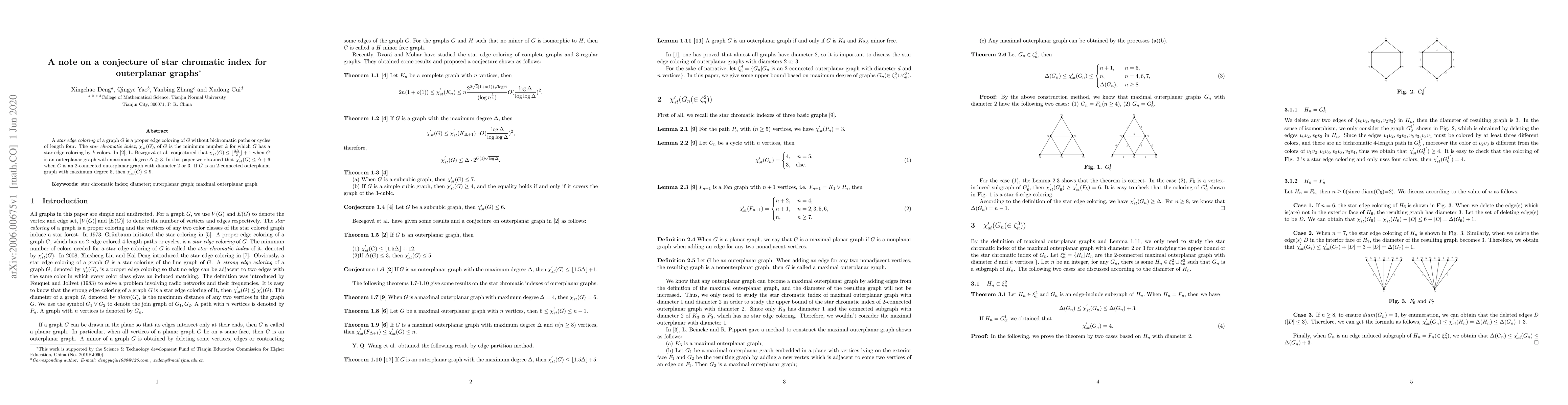 Thumbnail for A note on a conjecture of star chromatic index for outerplanar graphs