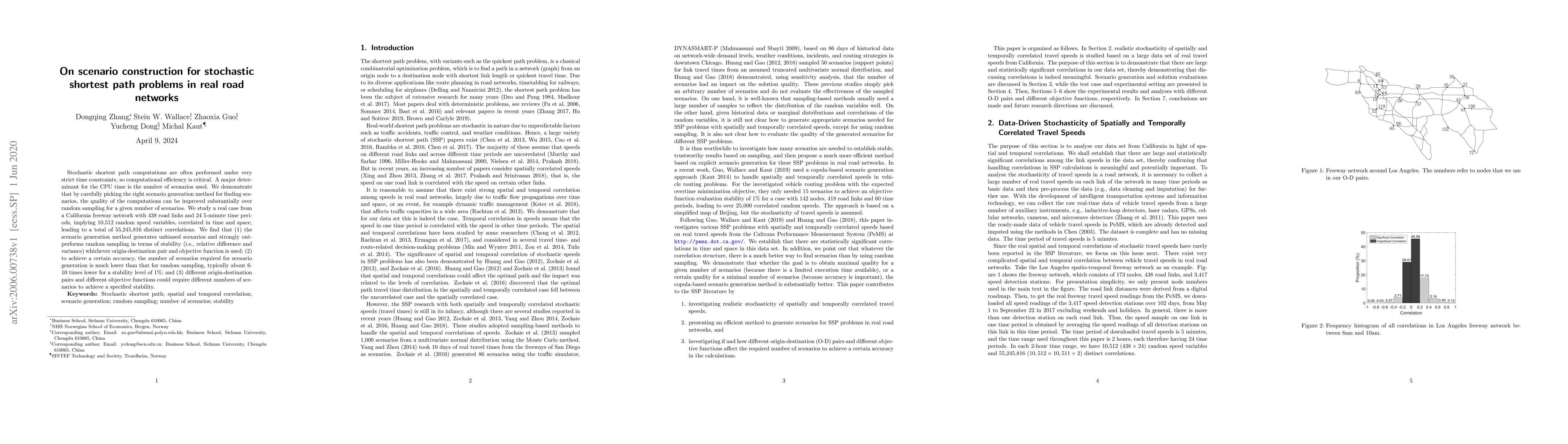 Thumbnail for On scenario construction for stochastic shortest path problems in real
  road networks