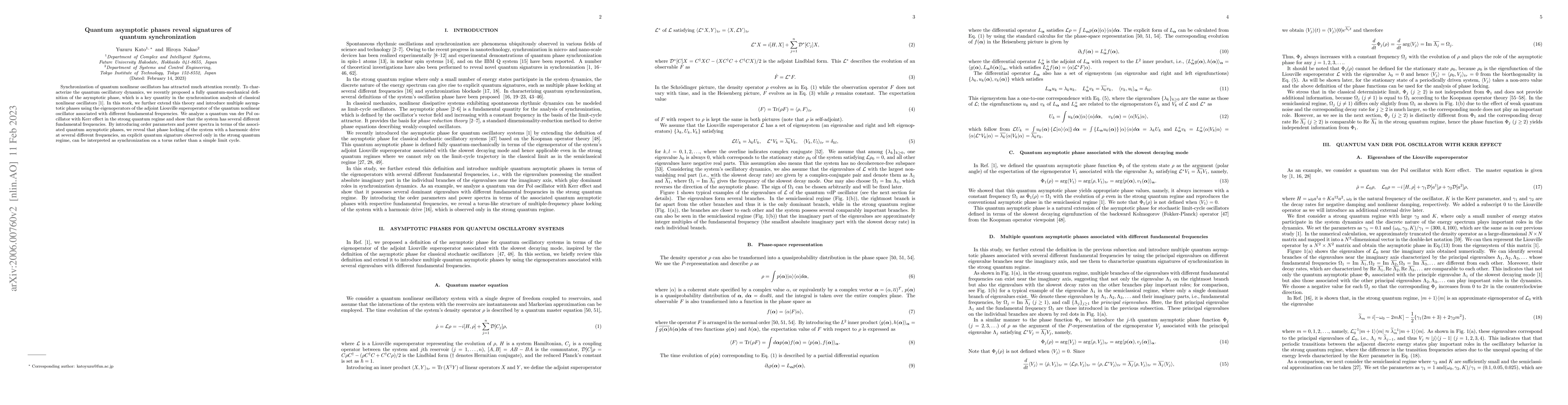 Thumbnail for Quantum asymptotic phase reveals signatures of quantum synchronization