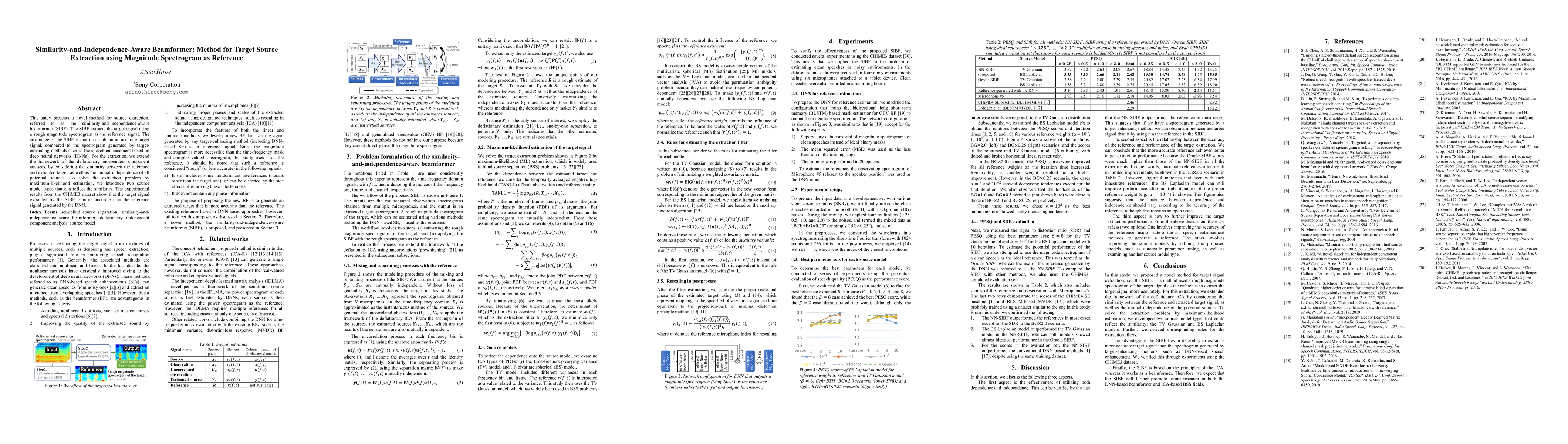 Thumbnail for Similarity-and-Independence-Aware Beamformer: Method for Target Source
  Extraction using Magnitude Spectrogram as Reference