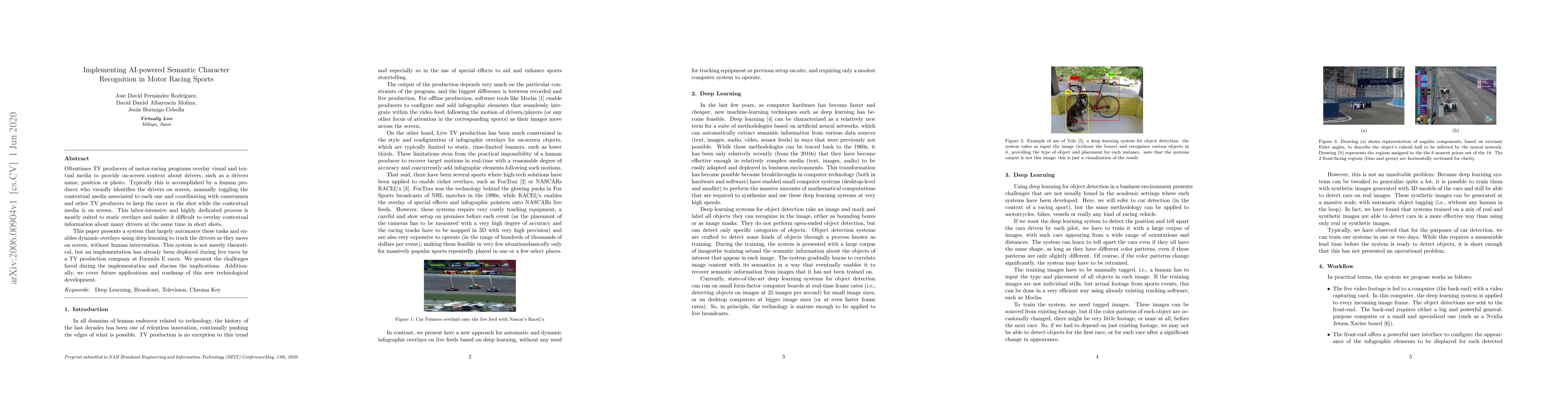 Thumbnail for Implementing AI-powered semantic character recognition in motor racing
  sports