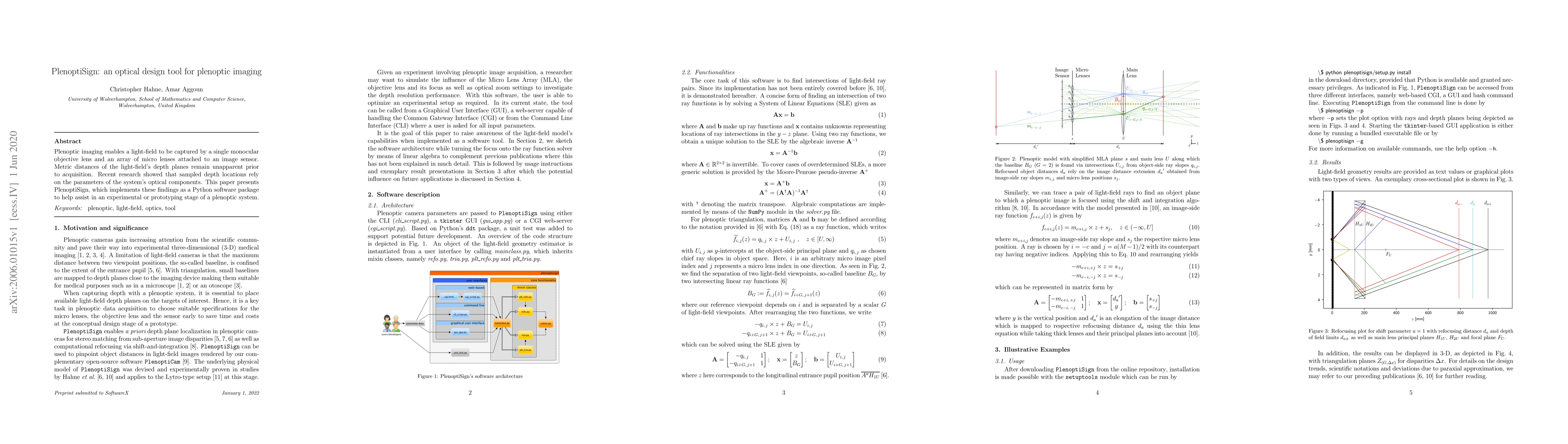Thumbnail for PlenoptiSign: an optical design tool for plenoptic imaging