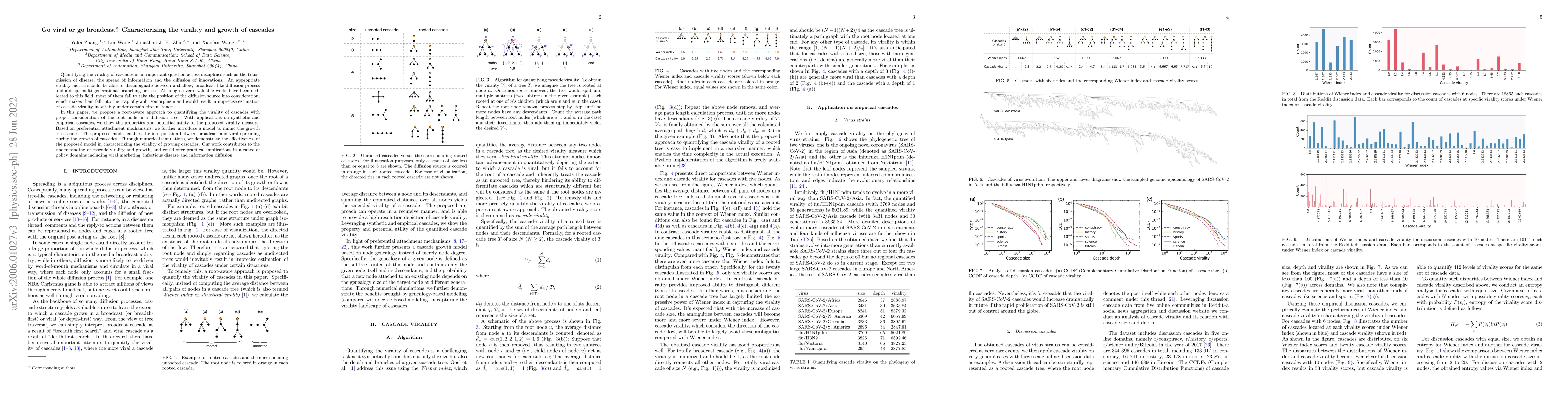 Thumbnail for Go viral or go broadcast? Characterizing the virality and growth of
  cascades