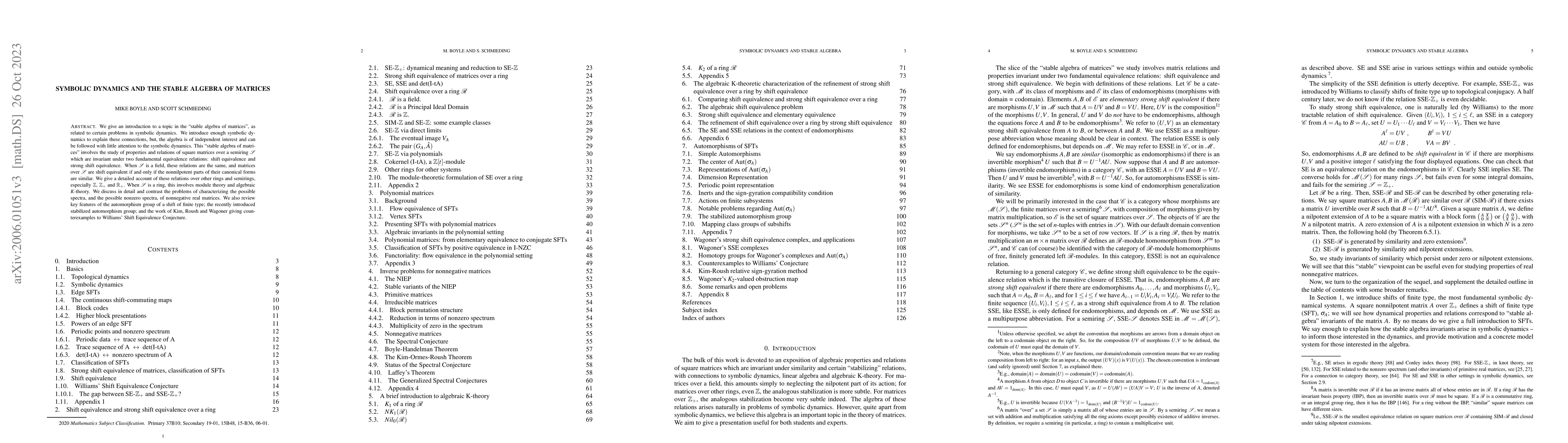 Thumbnail for Symbolic dynamics and the stable algebra of matrices