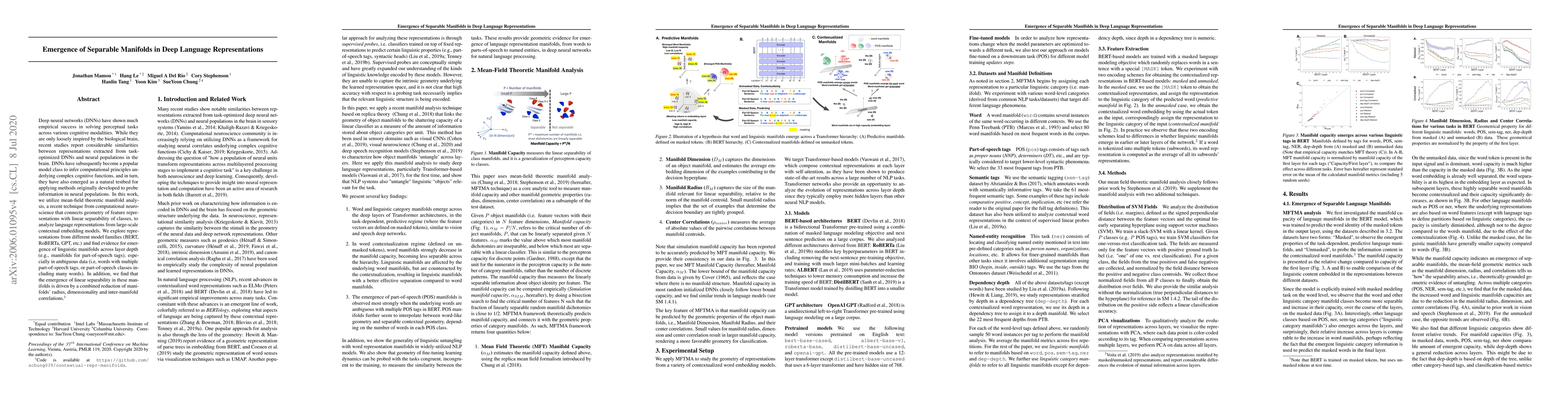 Thumbnail for Emergence of Separable Manifolds in Deep Language Representations