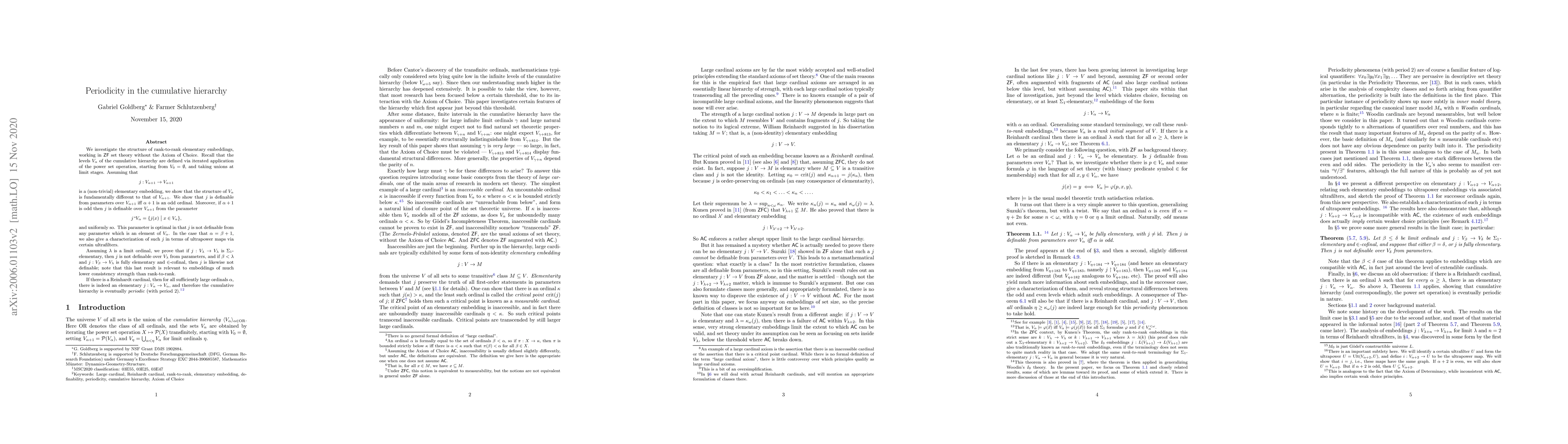 Thumbnail for Periodicity in the cumulative hierarchy