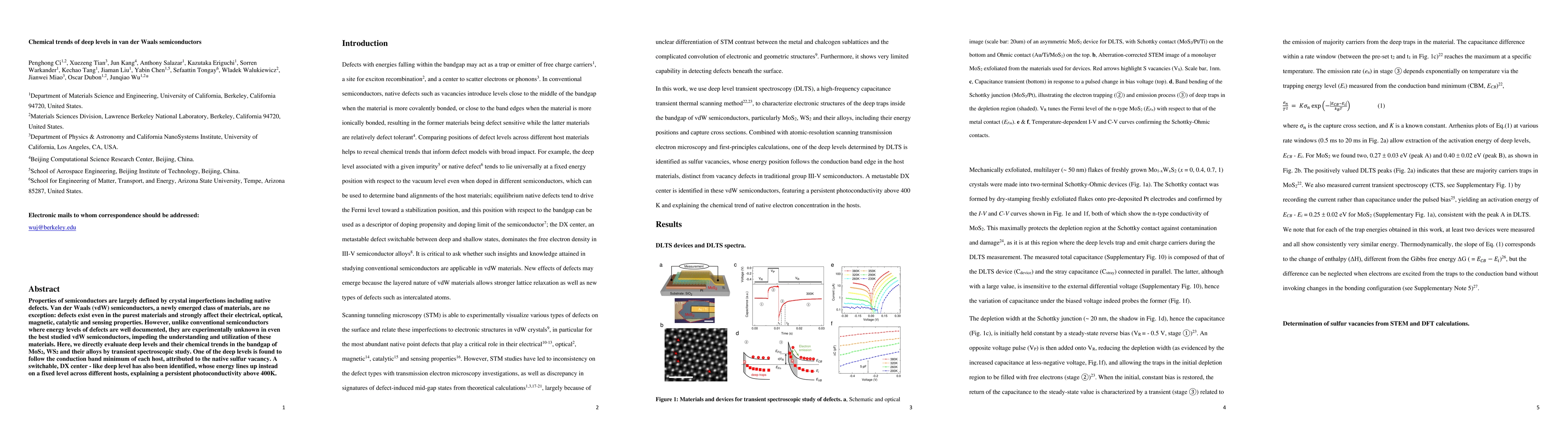 Thumbnail for Chemical trends of deep levels in van der Waals semiconductors