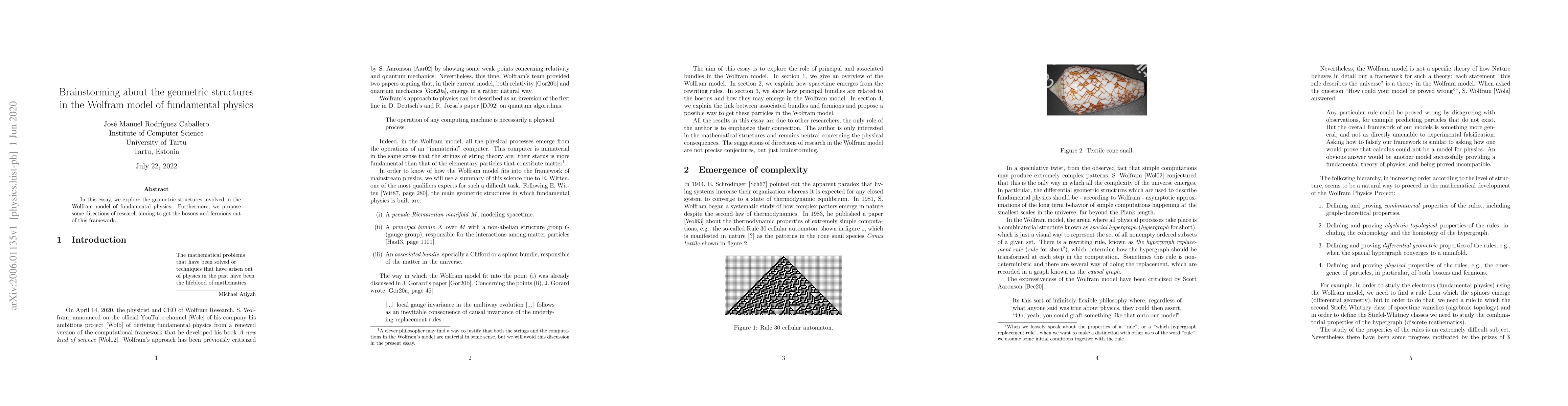 Thumbnail for Brainstorming about the geometric structures in the Wolfram model of
  fundamental physics