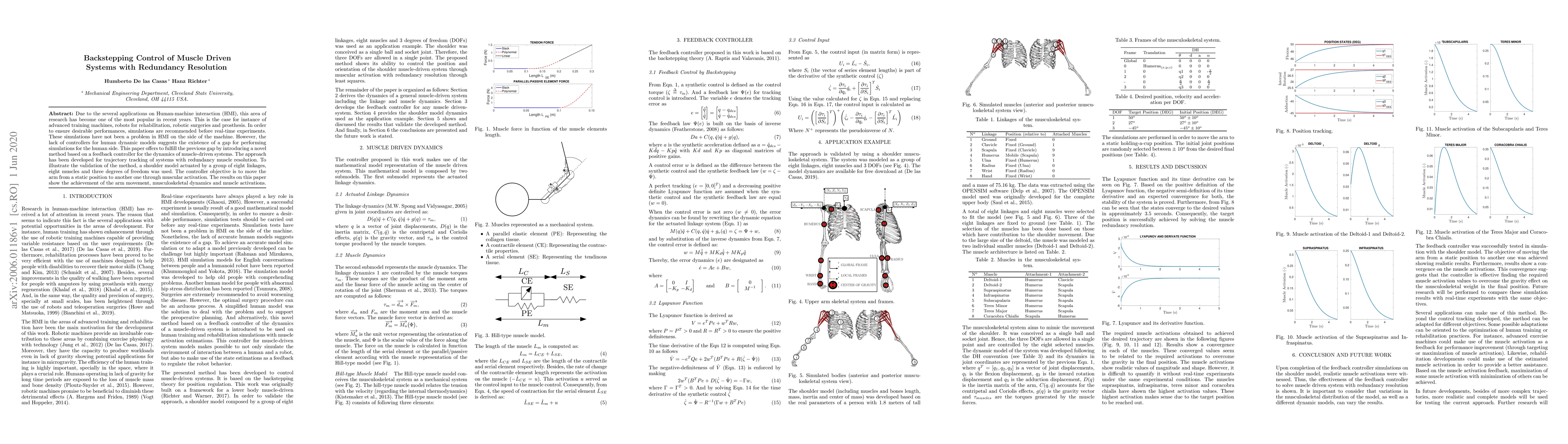 Thumbnail for Backstepping Control of Muscle Driven Systems with Redundancy Resolution