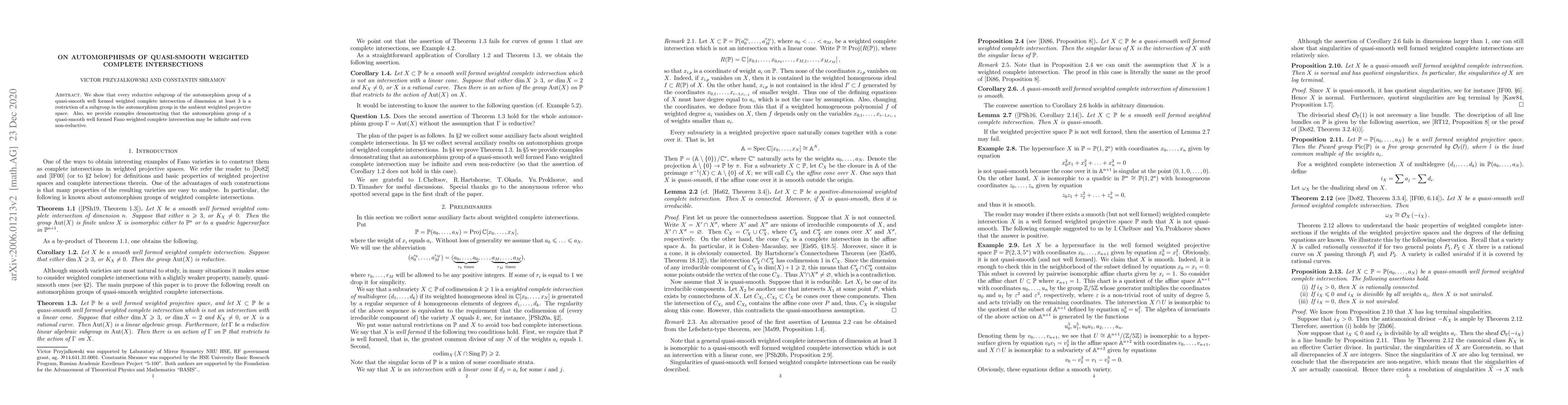 Thumbnail for On automorphisms of quasi-smooth weighted complete intersections