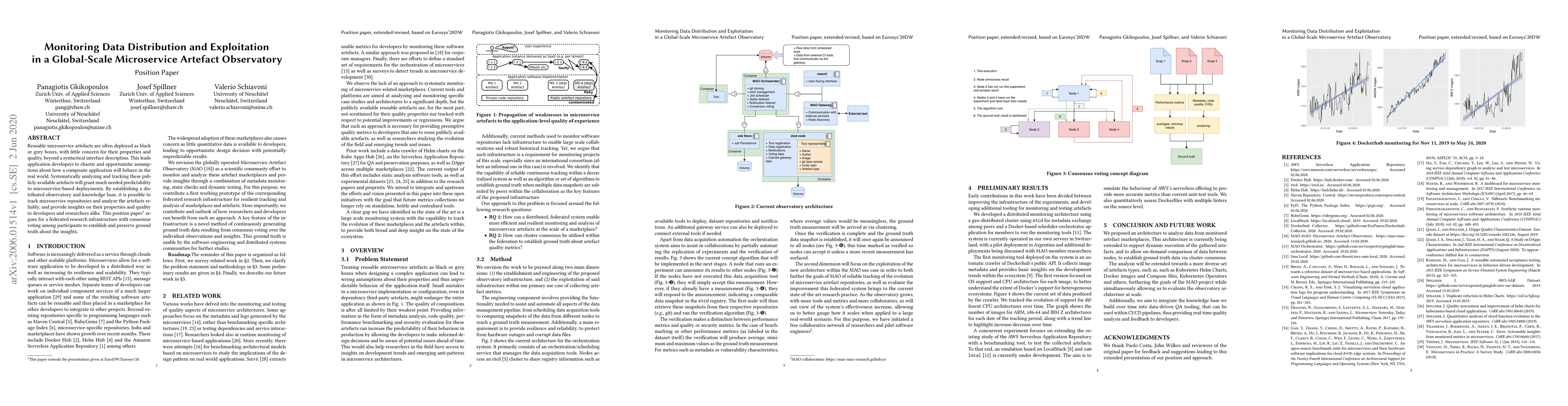 Thumbnail for Monitoring Data Distribution and Exploitation in a Global-Scale
  Microservice Artefact Observatory