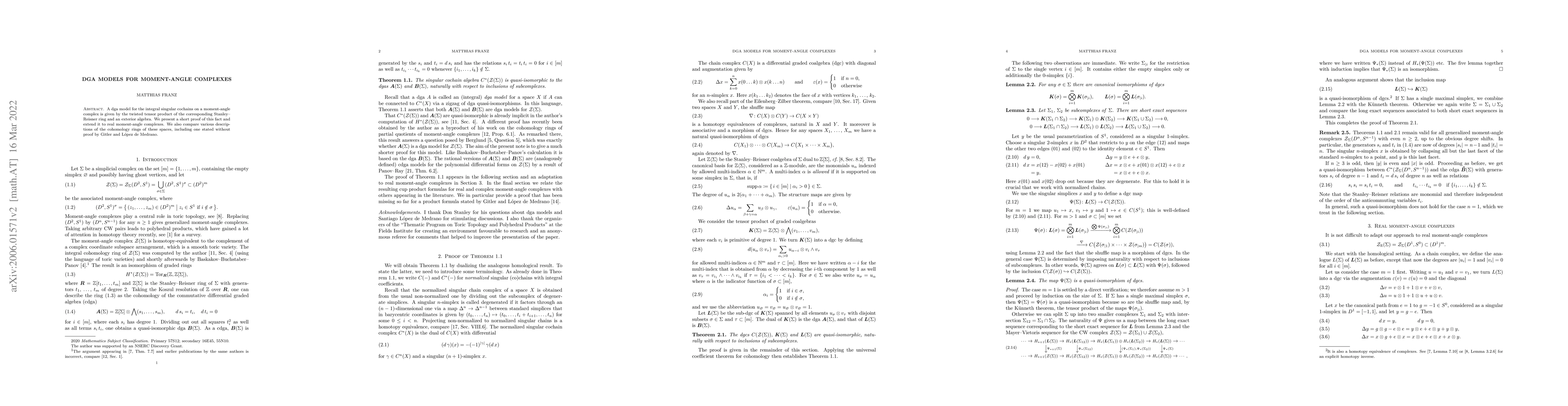 Thumbnail for Dga models for moment-angle complexes