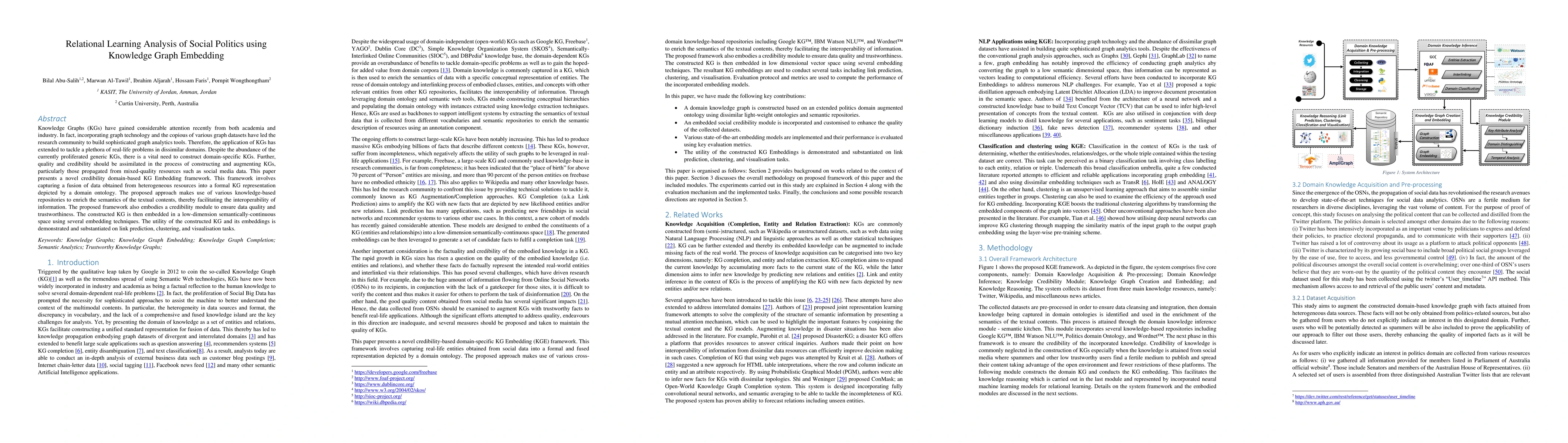 Thumbnail for Relational Learning Analysis of Social Politics using Knowledge Graph
  Embedding