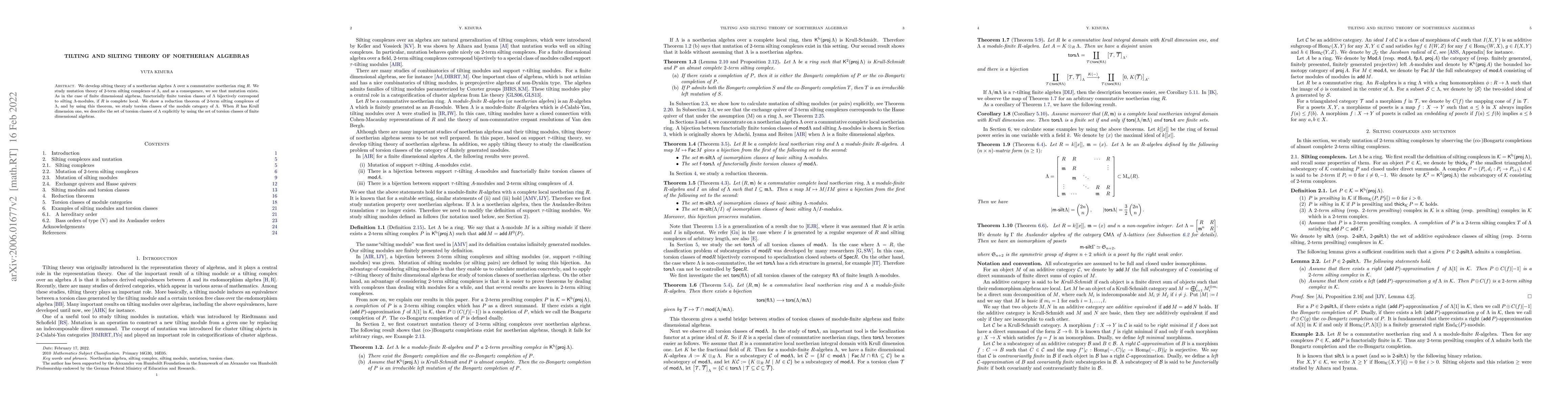 Thumbnail for Tilting and silting theory of noetherian algebras