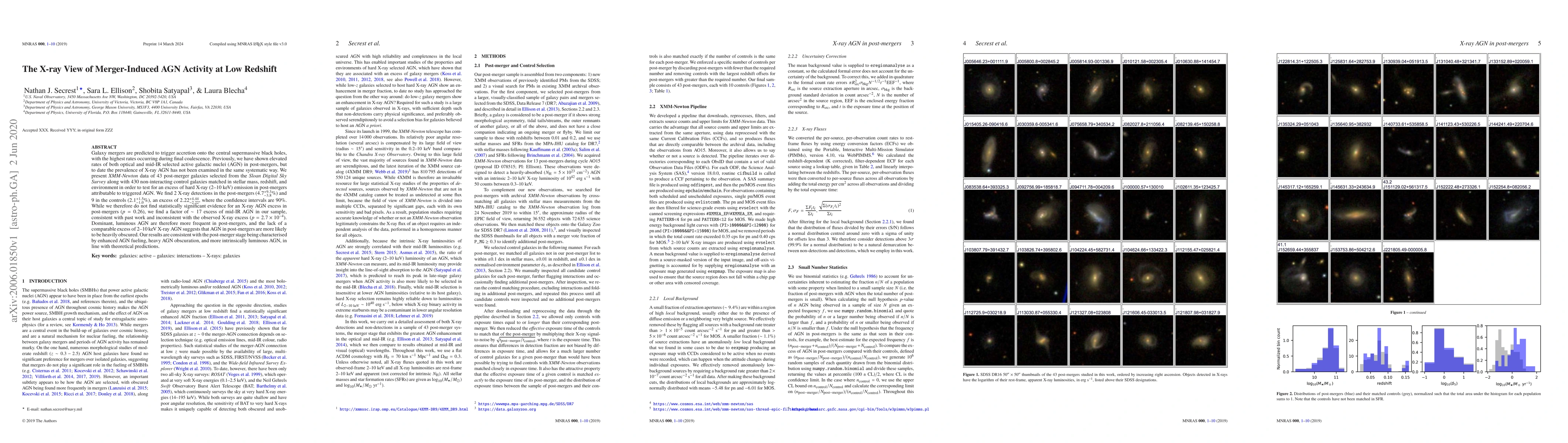 Thumbnail for The X-ray View of Merger-Induced AGN Activity at Low Redshift