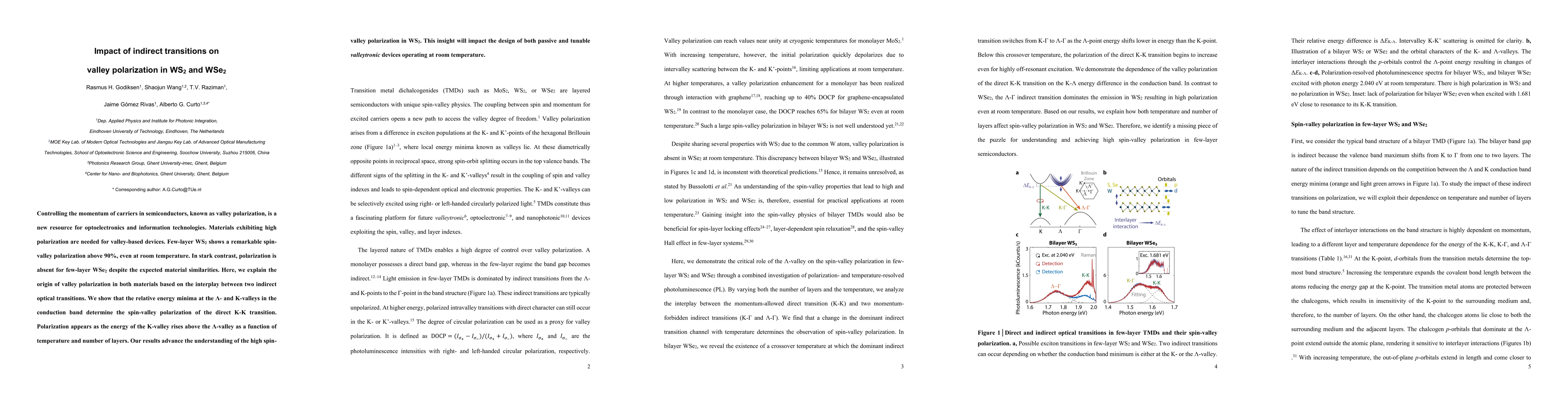 Thumbnail for Impact of indirect transitions on valley polarization in WS$_2$ and
  WSe$_2$