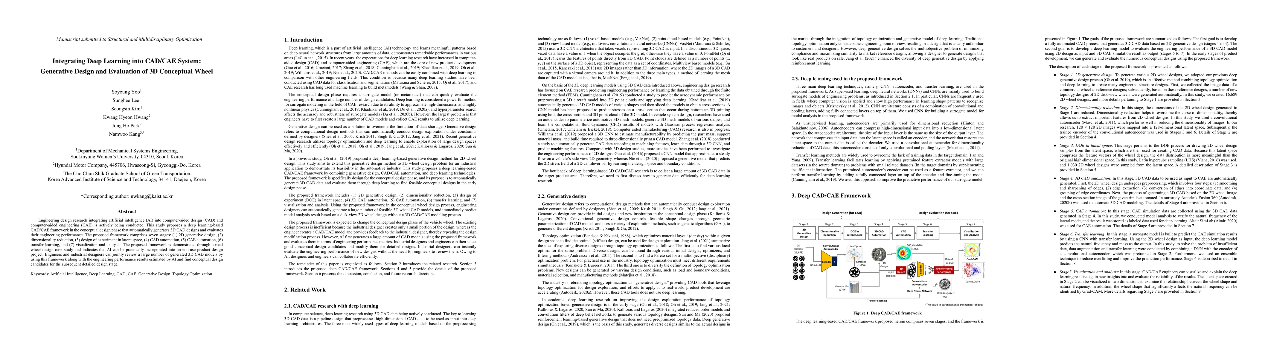 Thumbnail for Integrating Deep Learning into CAD/CAE System: Generative Design and
  Evaluation of 3D Conceptual Wheel