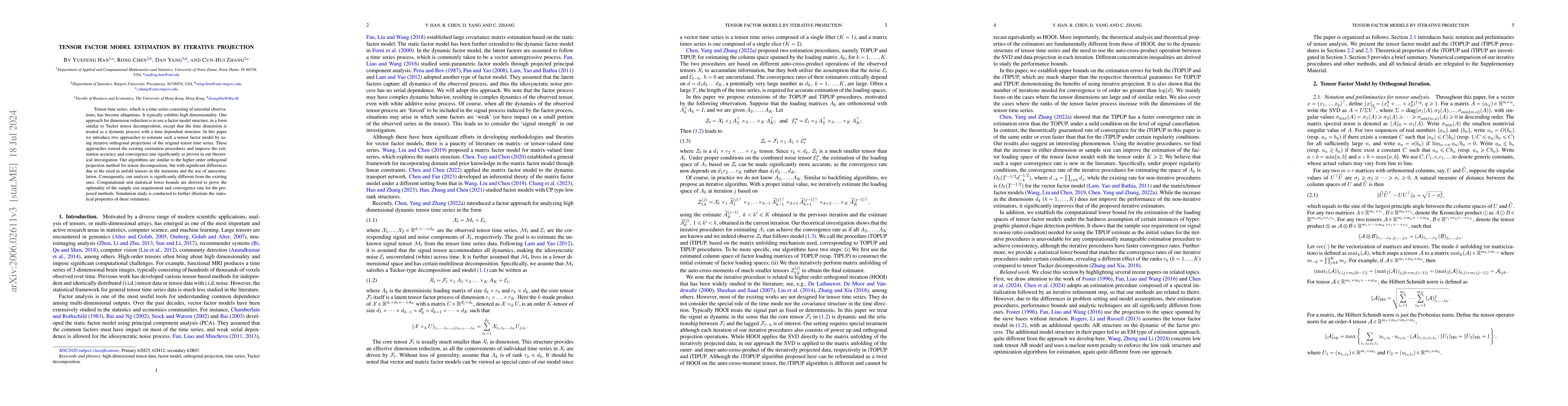 Thumbnail for Tensor Factor Model Estimation by Iterative Projection