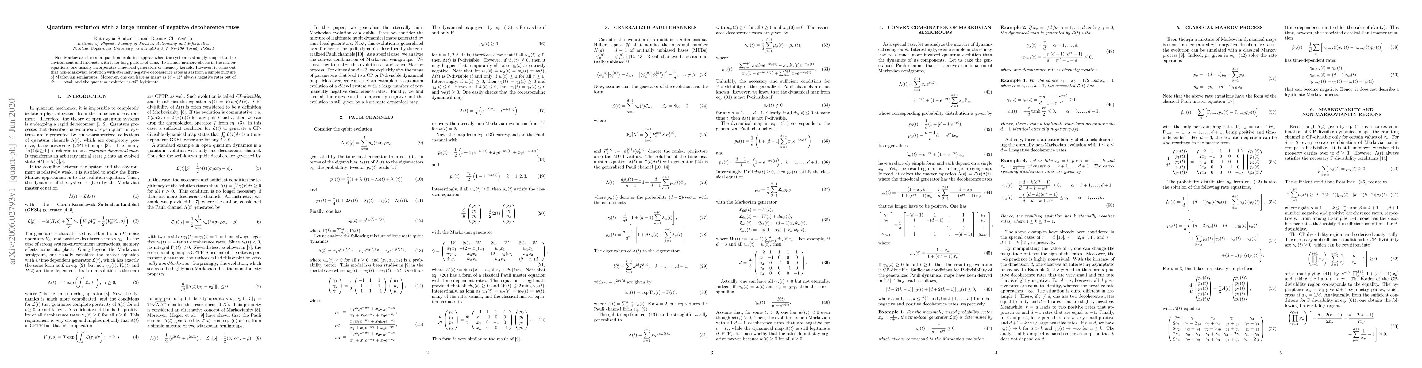 Thumbnail for Quantum evolution with a large number of negative decoherence rates