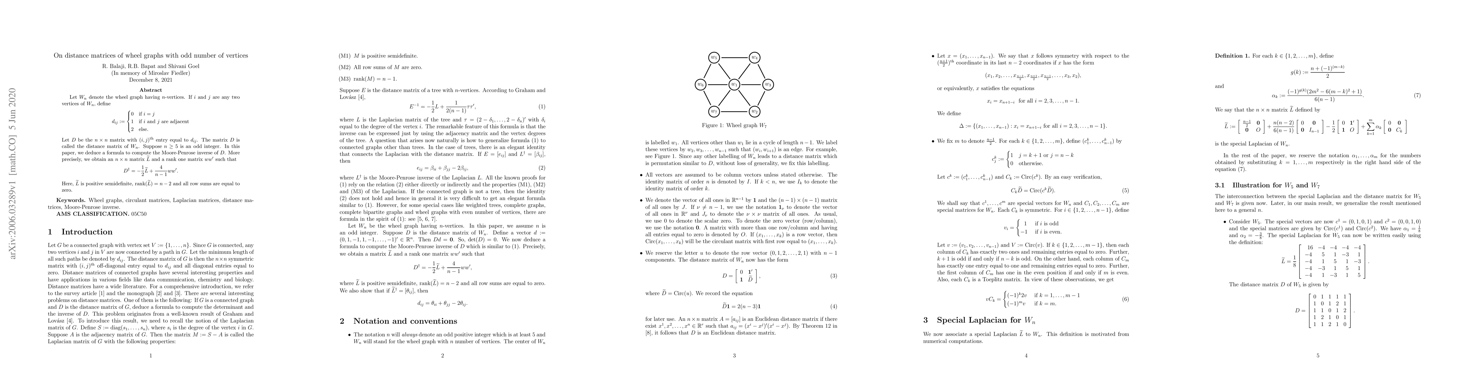 Thumbnail for On distance matrices of wheel graphs with odd number of vertices