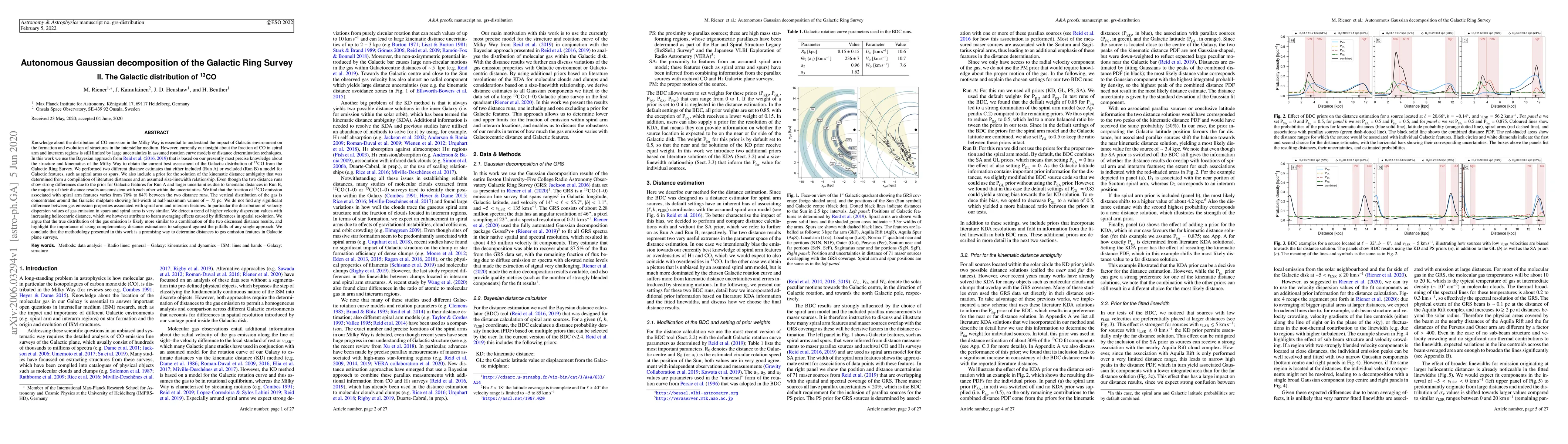 Thumbnail for Autonomous Gaussian decomposition of the Galactic Ring Survey. II. The
  Galactic distribution of 13CO