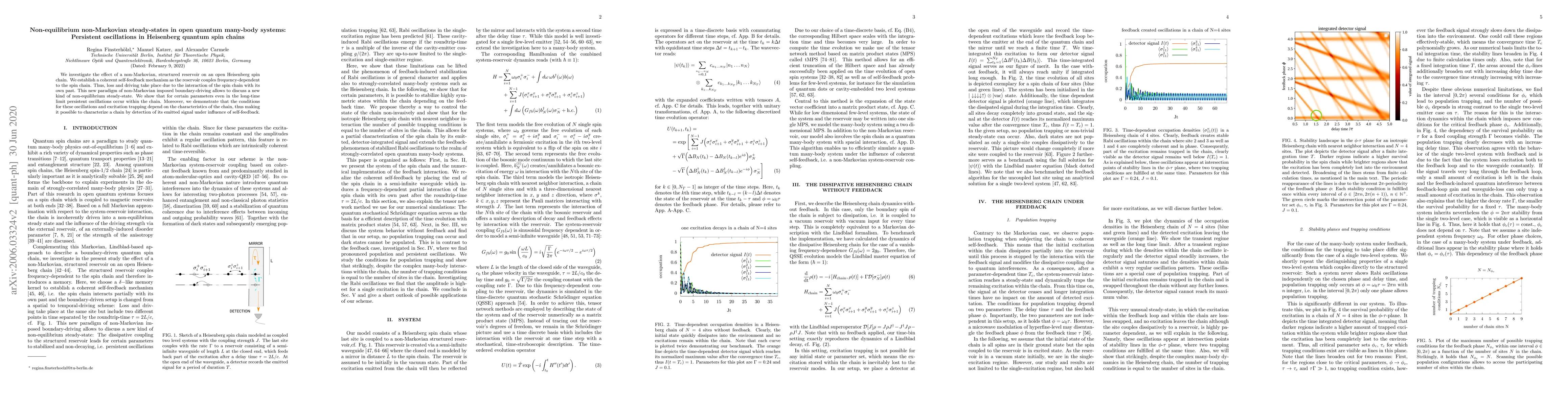 Thumbnail for Non-equilibrium non-Markovian steady-states in open quantum many-body
  systems: Persistent oscillations in Heisenberg quantum spin chains