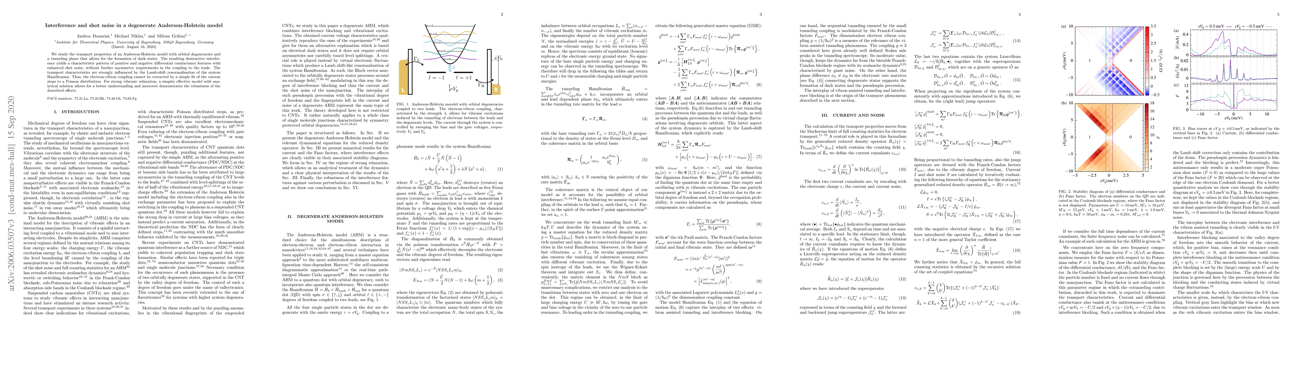Thumbnail for Interference and shot noise in a degenerate Anderson-Holstein model