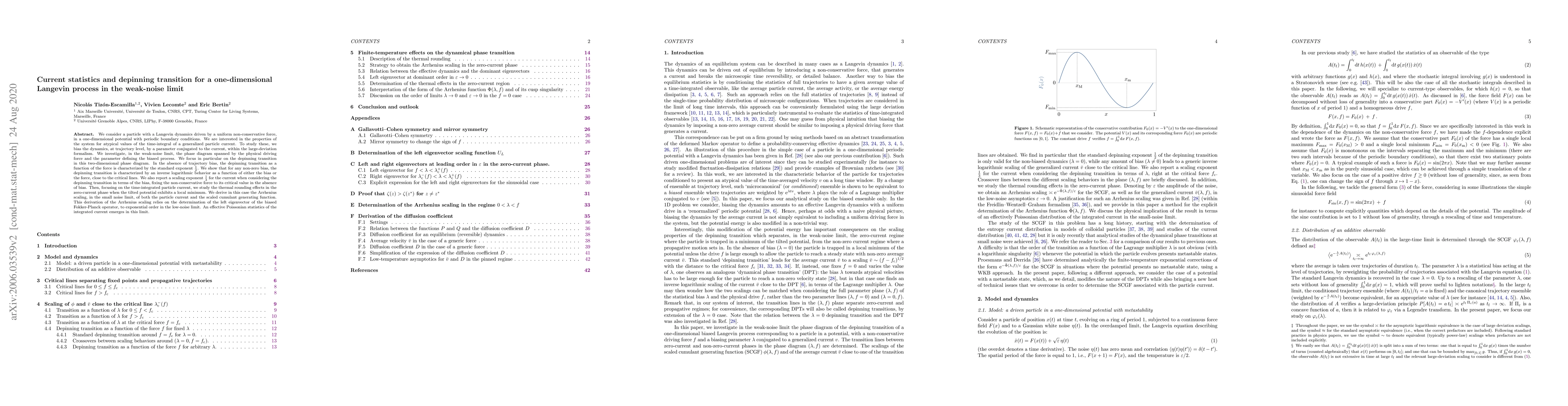Thumbnail for Current statistics and depinning transition for a one-dimensional
  Langevin process in the weak-noise limit