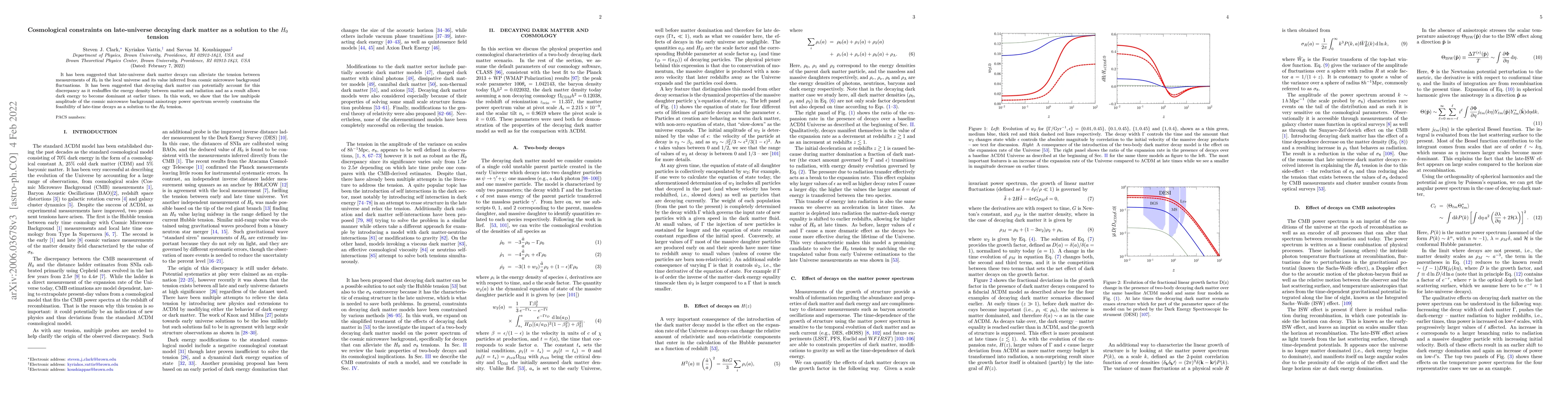 Thumbnail for Cosmological constraints on late-universe decaying dark matter as a
  solution to the $H_0$ tension