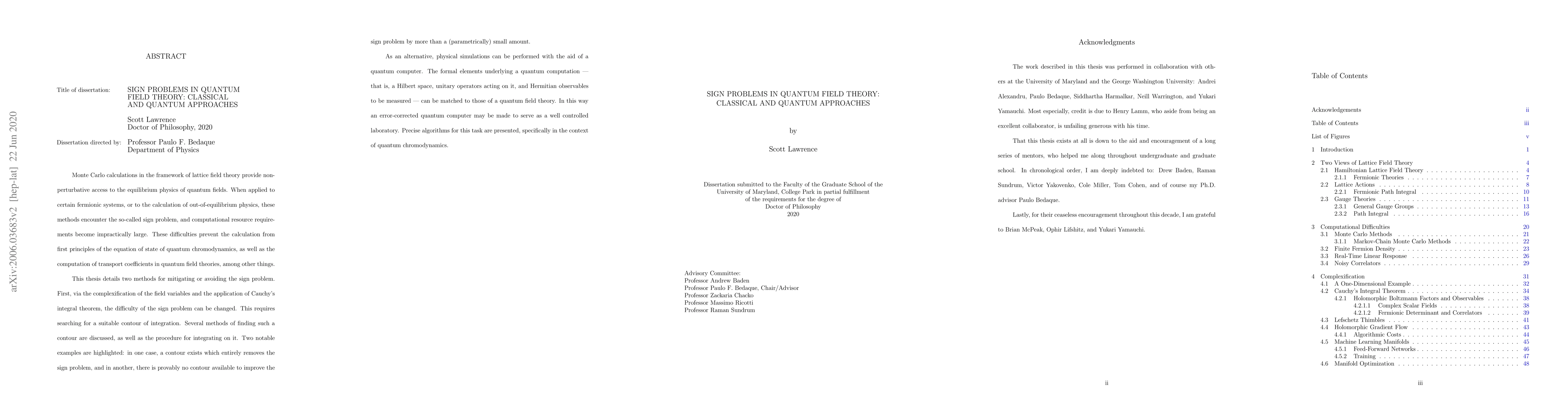 Thumbnail for Sign Problems in Quantum Field Theory: Classical and Quantum Approaches