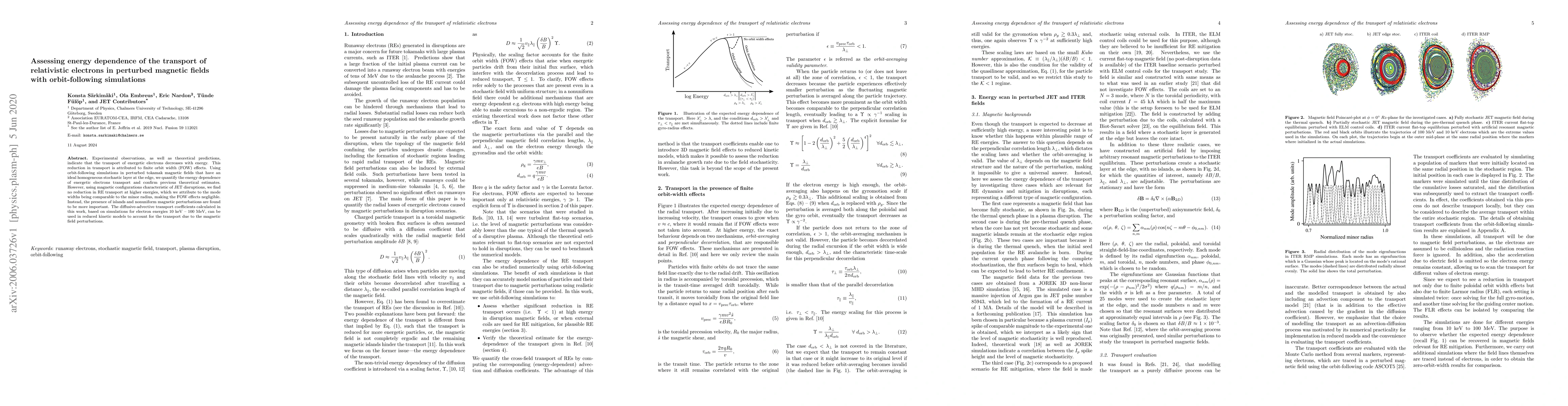 Thumbnail for Assessing energy dependence of the transport of relativistic electrons
  in perturbed magnetic fields with orbit-following simulations