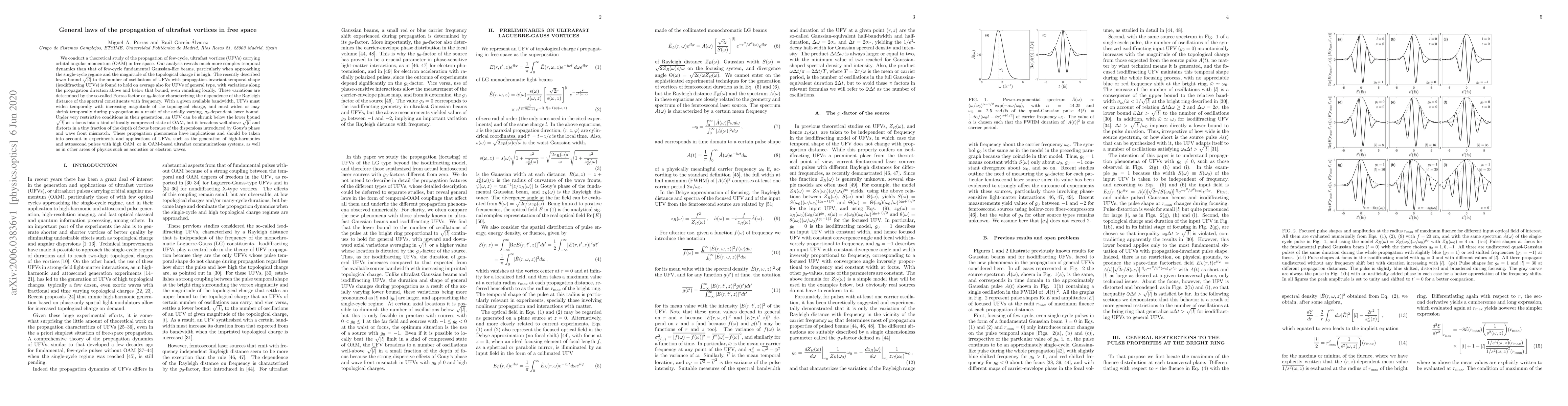 Thumbnail for General laws of the propagation of ultrafast vortices in free space