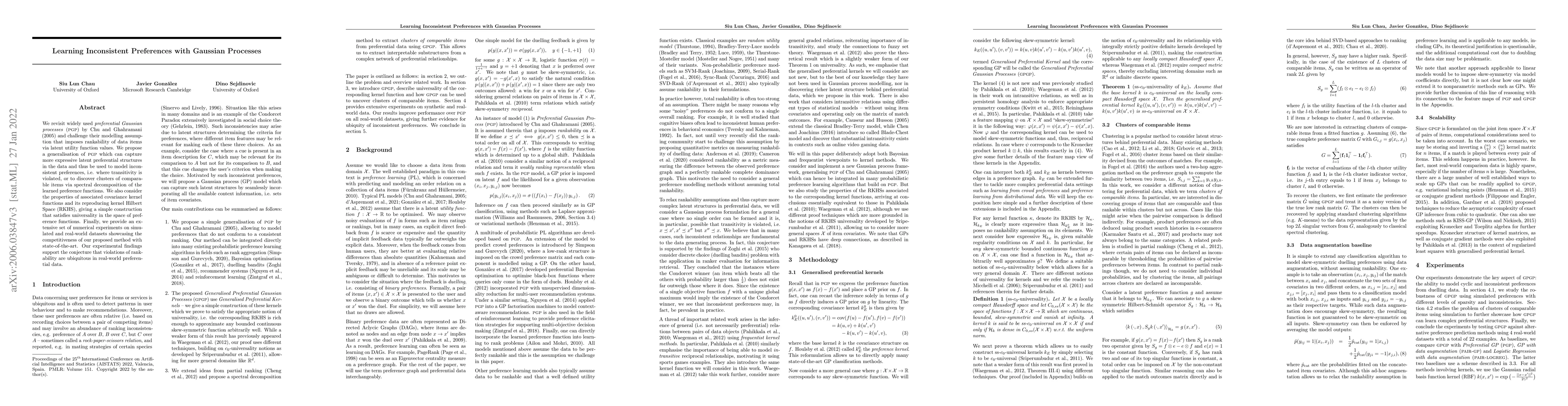 Thumbnail for Learning Inconsistent Preferences with Gaussian Processes