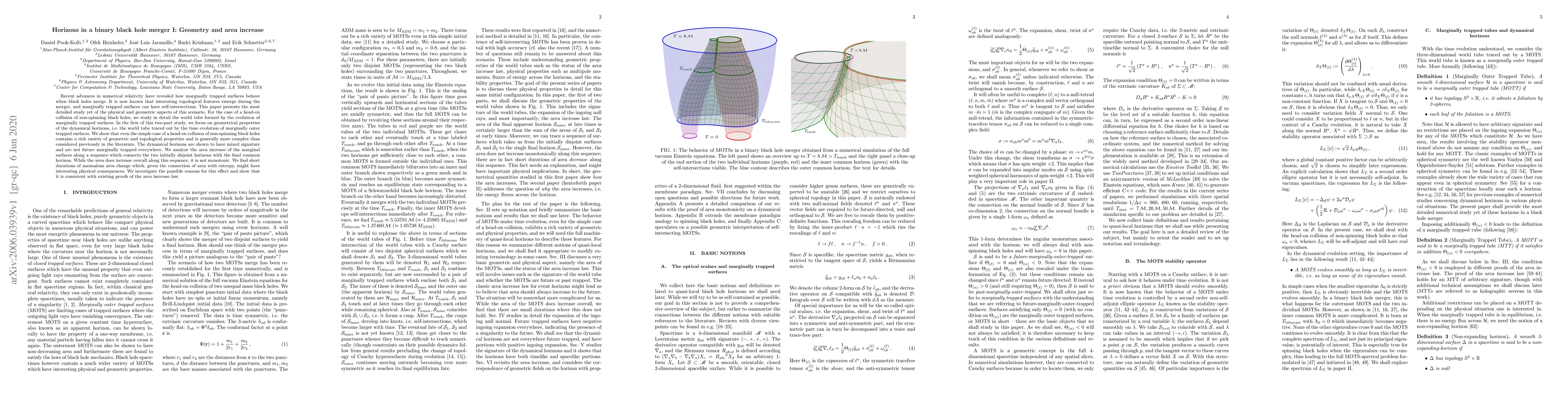 Thumbnail for Horizons in a binary black hole merger I: Geometry and area increase