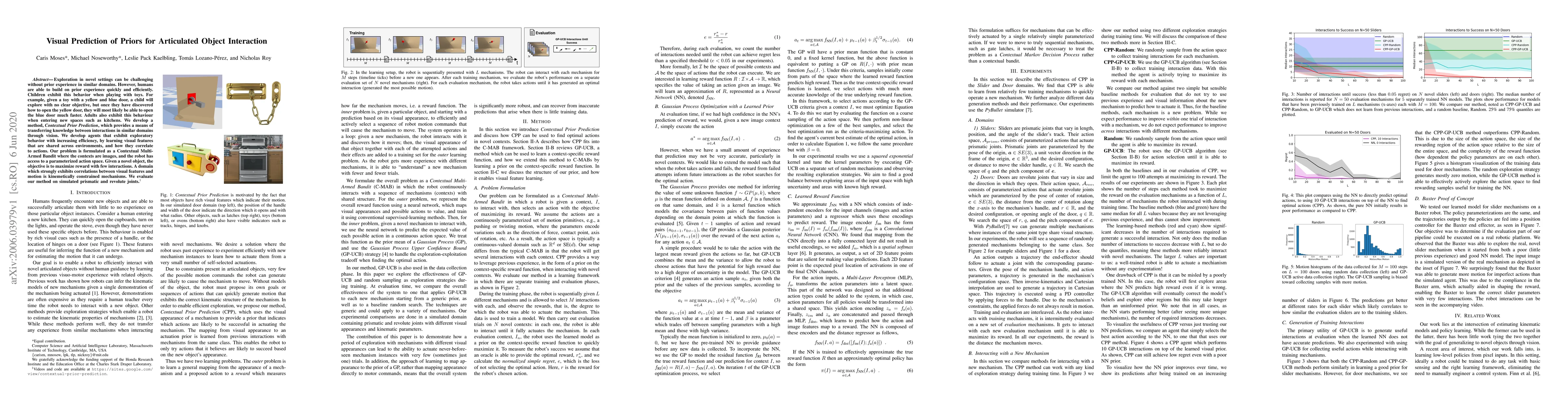 Thumbnail for Visual Prediction of Priors for Articulated Object Interaction