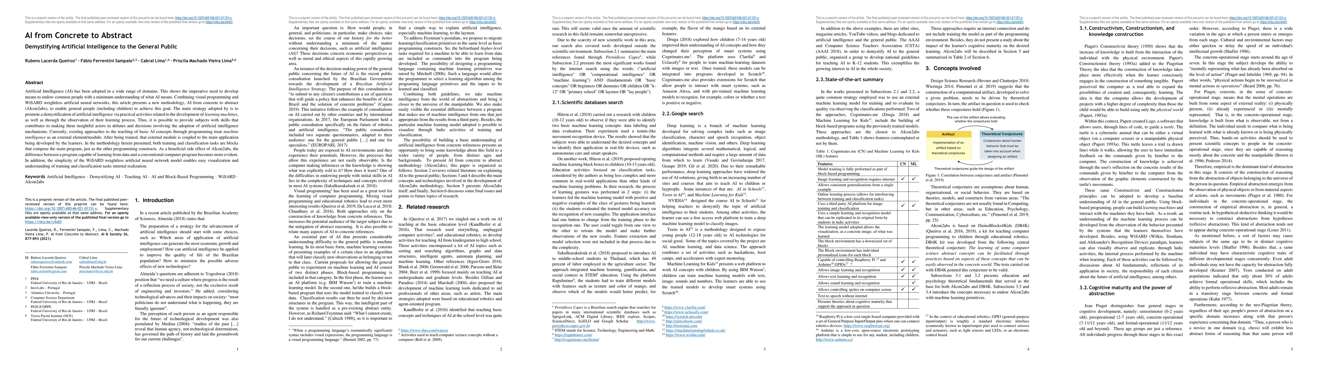 Thumbnail for AI from concrete to abstract: demystifying artificial intelligence to
  the general public
