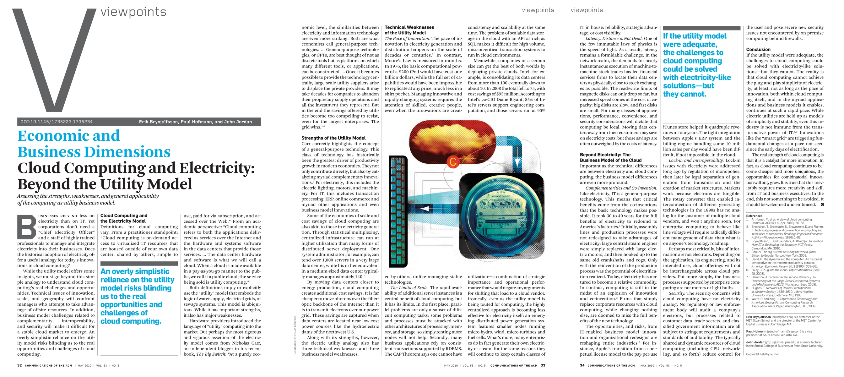 Thumbnail for Economic and Business Dimensions Cloud Computing and Electricity: Beyond
  the Utility Model