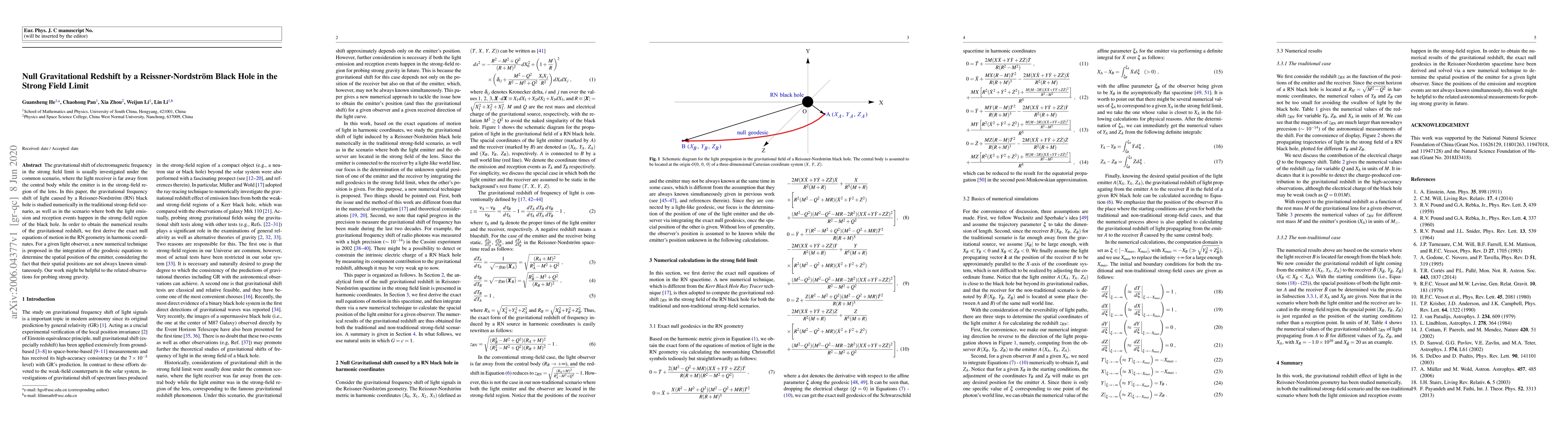 Thumbnail for Null Gravitational Redshift by a Reissner-Nordstr\"{o}m Black Hole in
  the Strong Field Limit