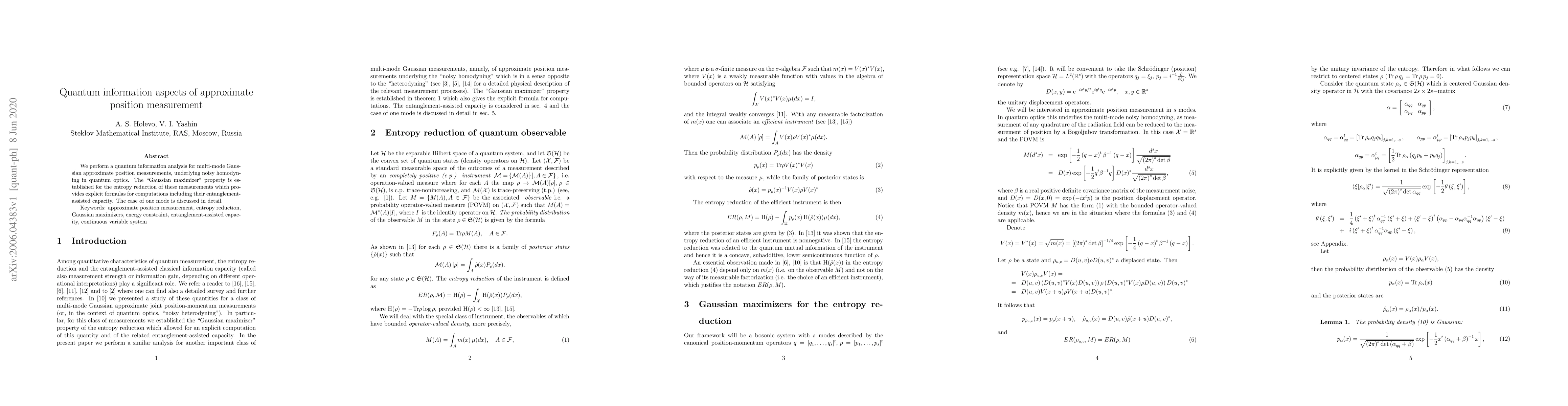 Thumbnail for Quantum information aspects of approximate position measurement